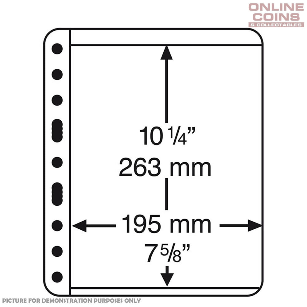 Lighthouse Vario PLUS 1 Pocket Black Banknote / Stamp Album Pages Pack of 5